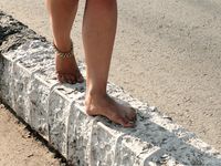 Feet - Jenya + Lena D- 2008-10-05 Barefoot trips to Russian towns. Tula