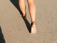 Feet - Jenya + Lena D- 2008-10-05 Barefoot trips to Russian towns. Tula