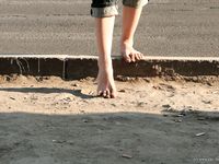 Feet - Jenya + Lena D- 2008-10-05 Barefoot trips to Russian towns. Tula