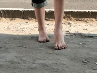 Feet - Jenya + Lena D- 2008-10-05 Barefoot trips to Russian towns. Tula