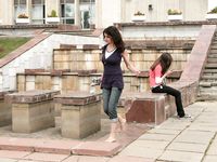 Feet - Jenya + Lena D- 2008-10-05 Barefoot trips to Russian towns. Tula