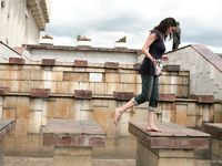 Feet - Jenya + Lena D- 2008-10-05 Barefoot trips to Russian towns. Tula