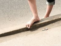 Feet - Jenya + Lena D- 2008-10-05 Barefoot trips to Russian towns. Tula
