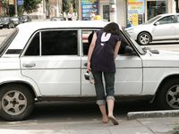 Feet - Jenya + Lena D- 2008-10-05 Barefoot trips to Russian towns. Tula