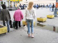 Feet - Jenya + Marina - 2006-06-29 Barefoot trips to Russian towns. Vladimir