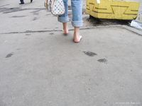 Feet - Jenya + Marina - 2006-06-29 Barefoot trips to Russian towns. Vladimir