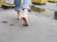 Feet - Jenya + Marina - 2006-06-29 Barefoot trips to Russian towns. Vladimir