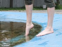 Feet - Jenya + Marina - 2006-06-29 Barefoot trips to Russian towns. Vladimir