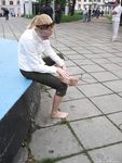 Feet - Jenya + Marina - 2006-06-29 Barefoot trips to Russian towns. Vladimir
