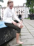 Feet - Jenya + Marina - 2006-06-29 Barefoot trips to Russian towns. Vladimir