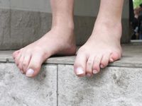 Feet - Jenya + Marina - 2006-06-29 Barefoot trips to Russian towns. Vladimir