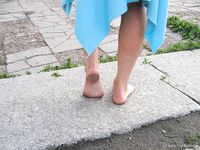 Feet - Jenya + Marina - 2006-06-29 Barefoot trips to Russian towns. Vladimir