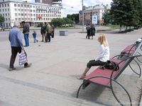 Feet - Jenya + Marina - 2006-06-29 Barefoot trips to Russian towns. Vladimir