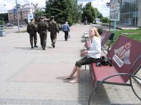 Feet - Jenya + Marina - 2006-06-29 Barefoot trips to Russian towns. Vladimir