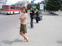 Feet - Jenya + Marina - 2006-06-29 Barefoot trips to Russian towns. Vladimir