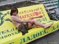 Feet - Jenya + Marina - 2006-06-29 Barefoot trips to Russian towns. Vladimir