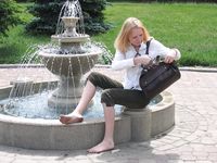 Feet - Jenya + Marina - 2006-06-29 Barefoot trips to Russian towns. Vladimir