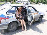 Feet - Jenya + Marina - 2006-06-29 Barefoot trips to Russian towns. Vladimir