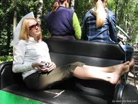 Feet - Jenya + Marina - 2006-06-29 Barefoot trips to Russian towns. Vladimir