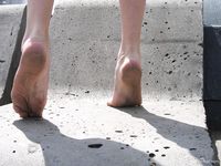 Feet - Jenya + Marina - 2006-06-29 Barefoot trips to Russian towns. Vladimir