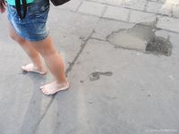 Feet - Jenya + Tanya - 2006-10-01 Barefoot trips to Russian towns. Tver