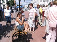 Feet - Jenya + Tanya - 2006-10-01 Barefoot trips to Russian towns. Tver