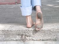 Feet - Jenya + Tanya - 2006-10-01 Barefoot trips to Russian towns. Tver