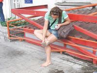 Feet - Jenya + Tanya - 2006-10-01 Barefoot trips to Russian towns. Tver