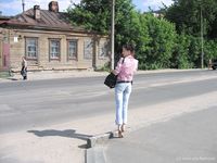 Feet - Jenya + Tanya - 2006-10-01 Barefoot trips to Russian towns. Tver