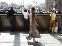 Feet - Jenya B - 2015-11-25 A shy girl in a long dress