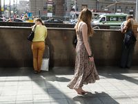 Feet - Jenya B - 2015-11-25 A shy girl in a long dress