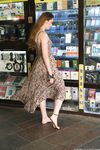 Feet - Jenya B - 2015-11-25 A shy girl in a long dress