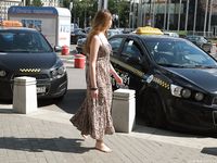 Feet - Jenya B - 2015-11-25 A shy girl in a long dress