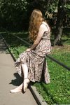 Feet - Jenya B - 2015-11-25 A shy girl in a long dress