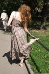 Feet - Jenya B - 2015-11-25 A shy girl in a long dress
