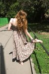 Feet - Jenya B - 2015-11-25 A shy girl in a long dress