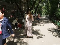 Feet - Jenya B - 2015-11-25 A shy girl in a long dress