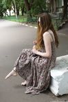 Feet - Jenya B - 2015-11-25 A shy girl in a long dress