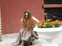 Feet - Jenya B - 2015-11-25 A shy girl in a long dress