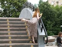 Feet - Jenya B - 2015-11-25 A shy girl in a long dress