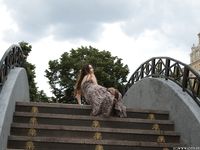 Feet - Jenya B - 2015-11-25 A shy girl in a long dress