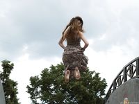 Feet - Jenya B - 2015-11-25 A shy girl in a long dress