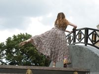 Feet - Jenya B - 2015-11-25 A shy girl in a long dress