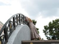 Feet - Jenya B - 2015-11-25 A shy girl in a long dress