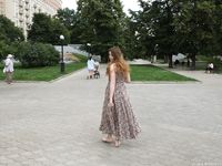 Feet - Jenya B - 2015-11-25 A shy girl in a long dress