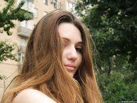 Feet - Jenya B - 2015-11-25 A shy girl in a long dress