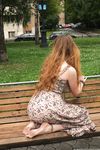 Feet - Jenya B - 2015-11-25 A shy girl in a long dress