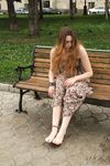 Feet - Jenya B - 2015-11-25 A shy girl in a long dress