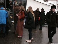 Feet - Julia A + Nastya - 2005-03-15 In public without shoes