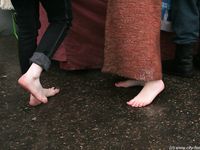 Feet - Julia A + Nastya - 2005-03-15 In public without shoes